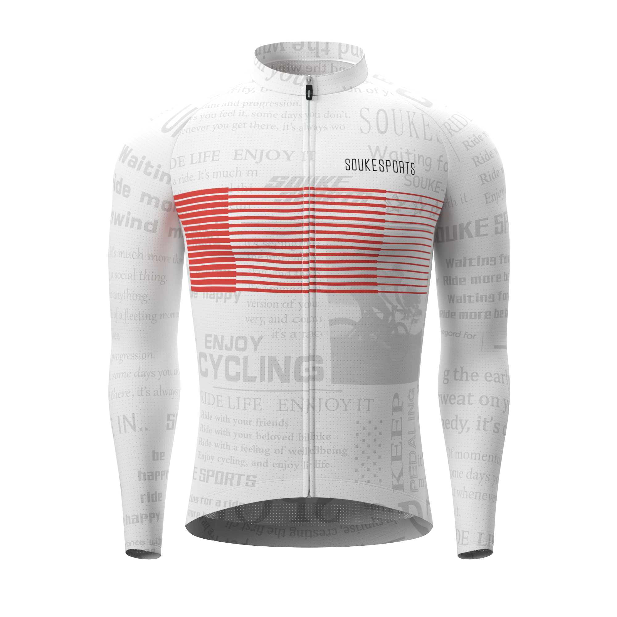 Long Sleeves Bike Jersey CL1298 Newspaper