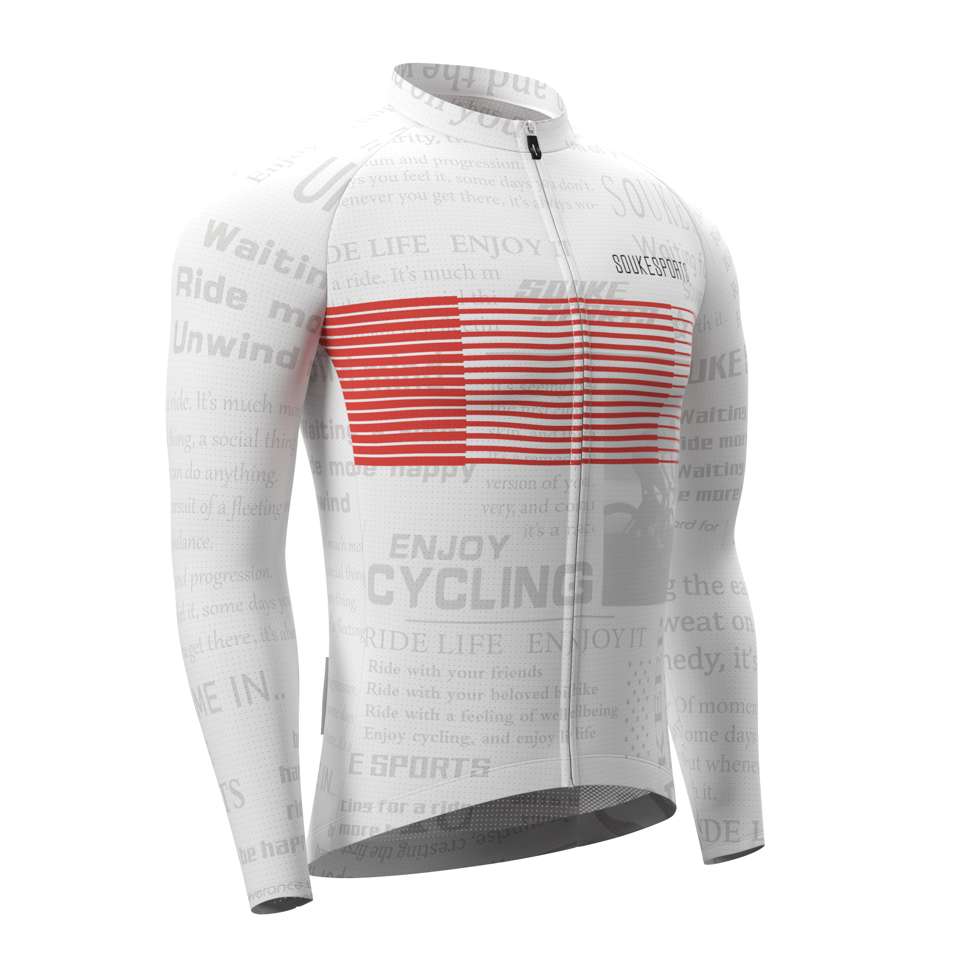 Long Sleeves Bike Jersey CL1298 Newspaper