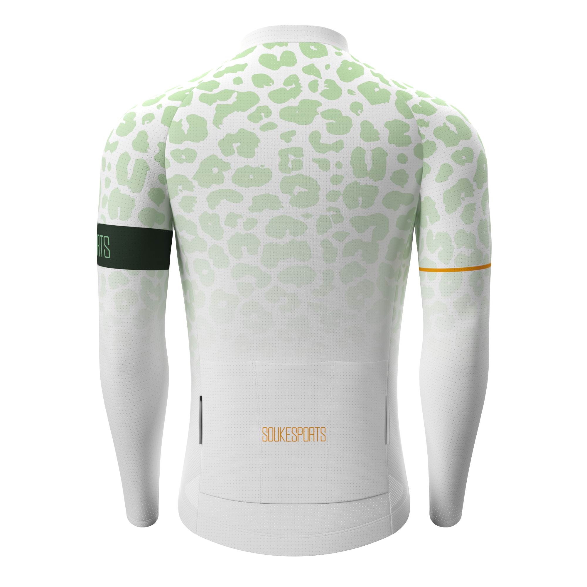 Leopard Print Long Sleeves Bike Jersey CL1297 - Green