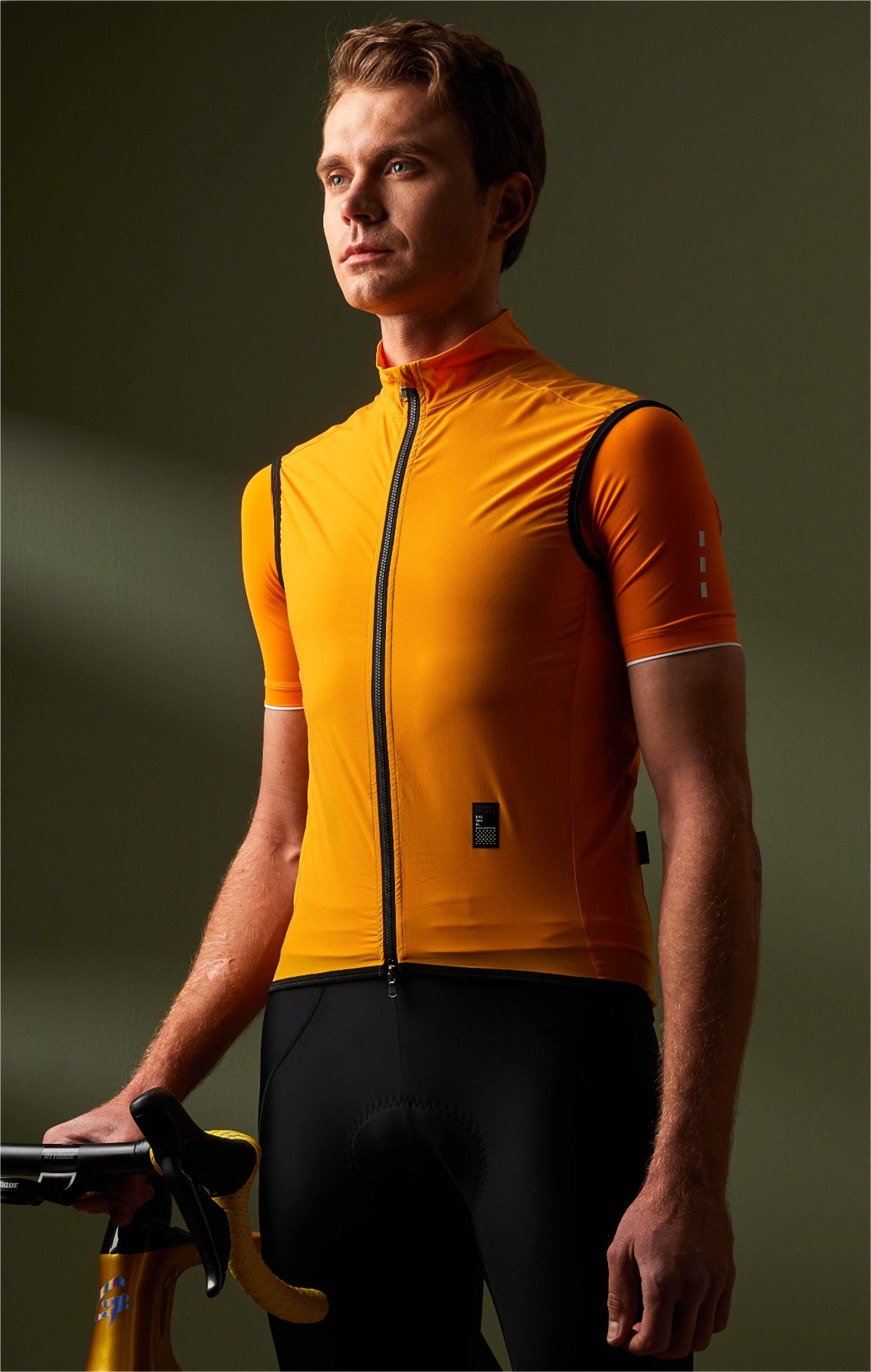 Souke Unisex Lightweight Functional Packable Cycling Windproof Vest GV2204 Orange