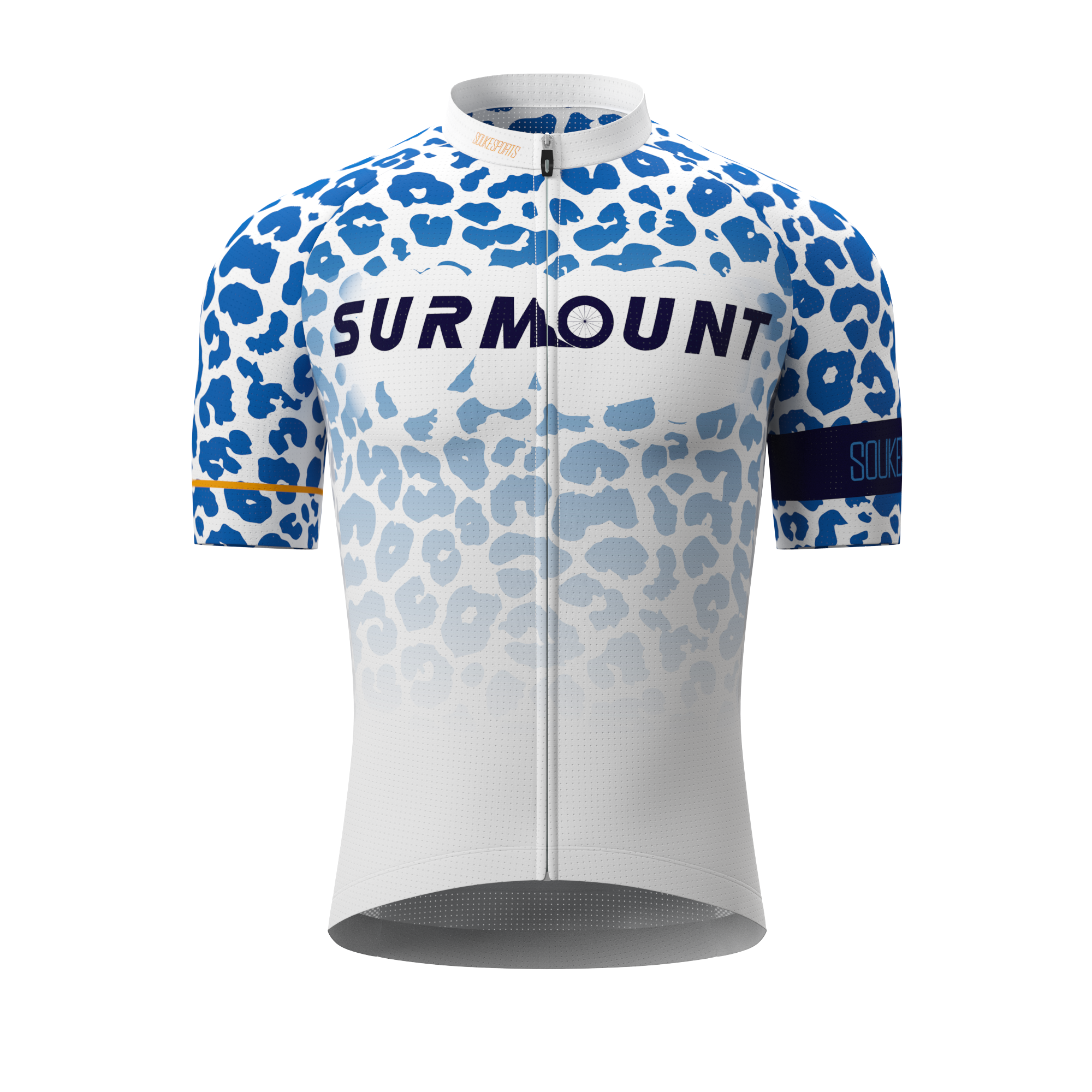 Leopard Print Short Sleeves Bike Jersey CS1197 -Blue