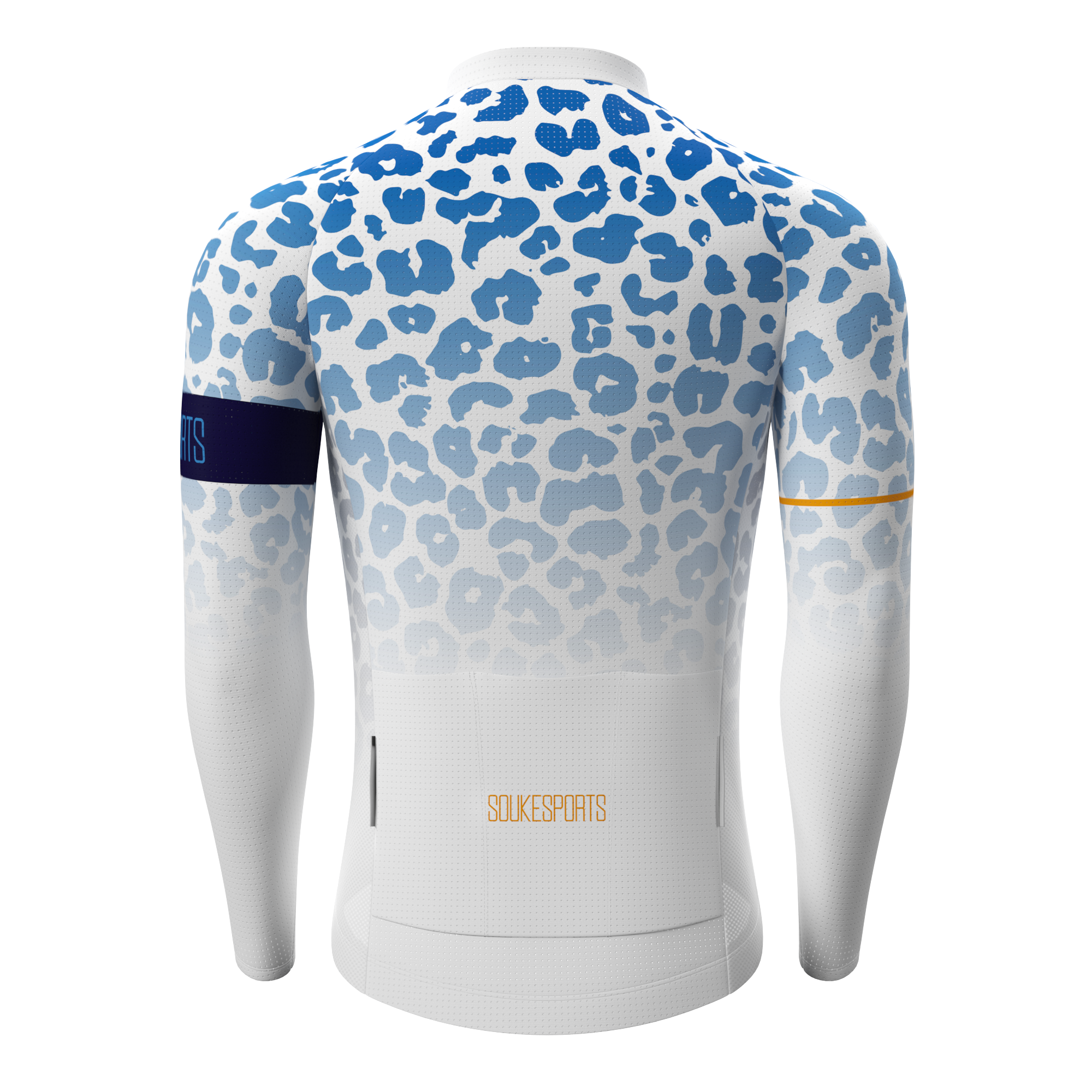 Souke Men's Quick Dry Manga larga Ciclismo Jersey, Comfort Extreme-CL1202-BLUE