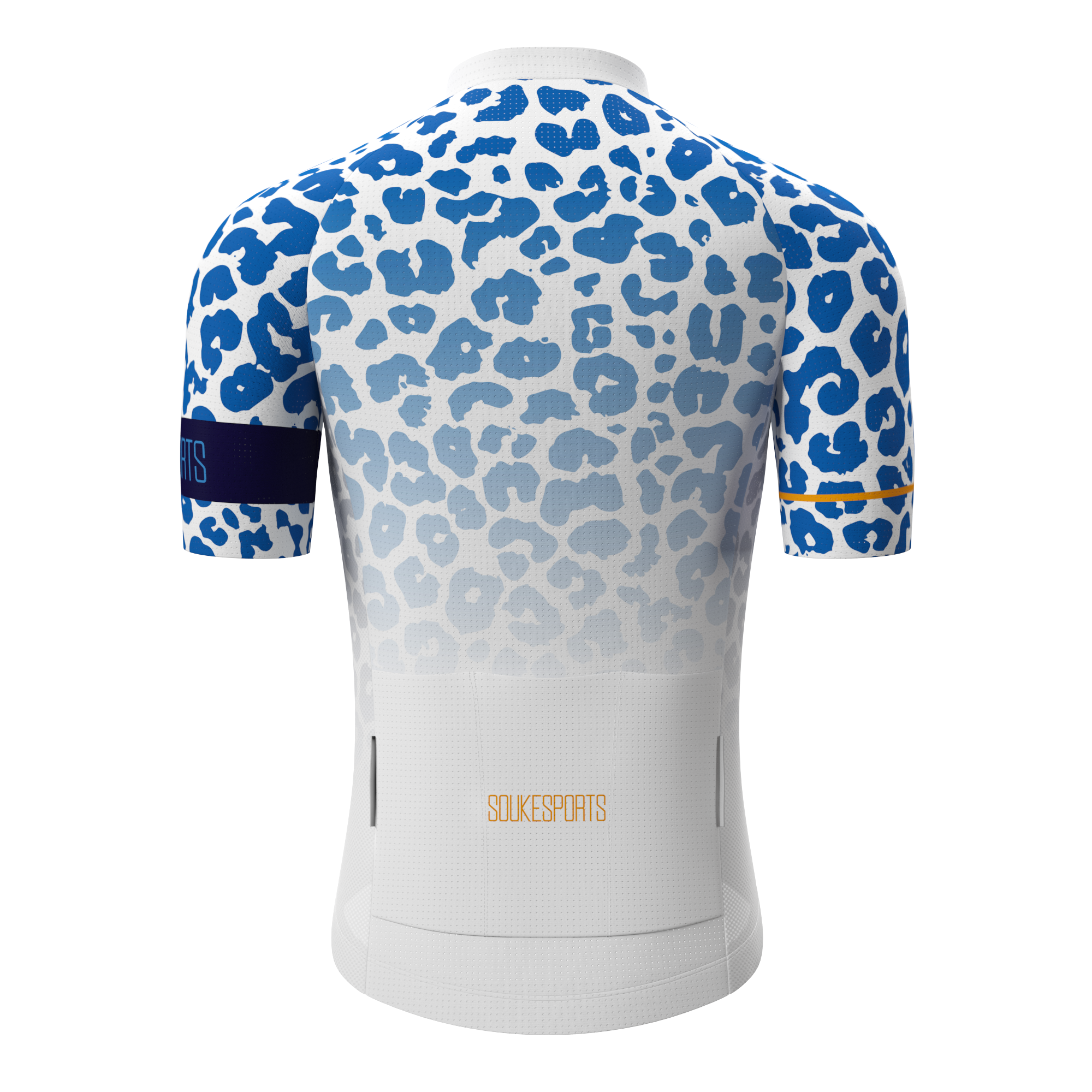 Leopard Print Short Sleeves Bike Jersey CS1197 -Blue