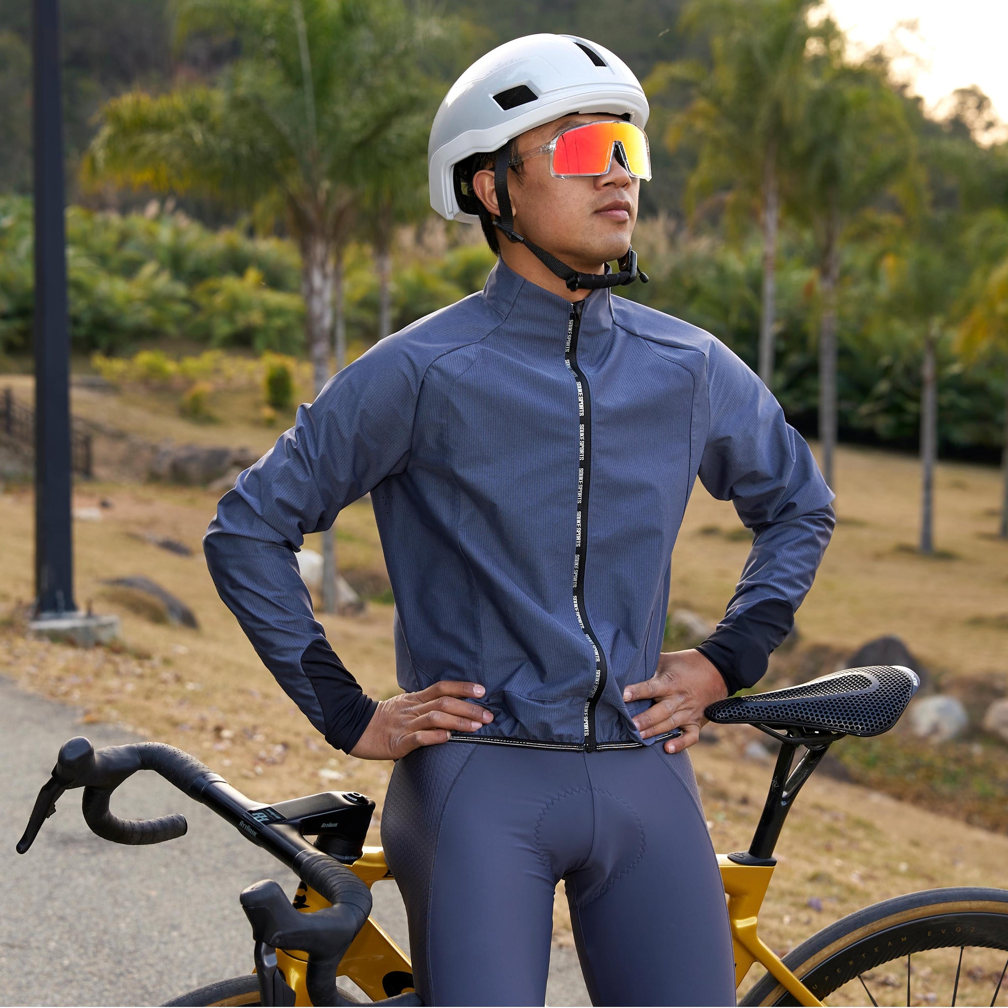 Fashion Premium Cycling Windbreaker CL1299-Grey