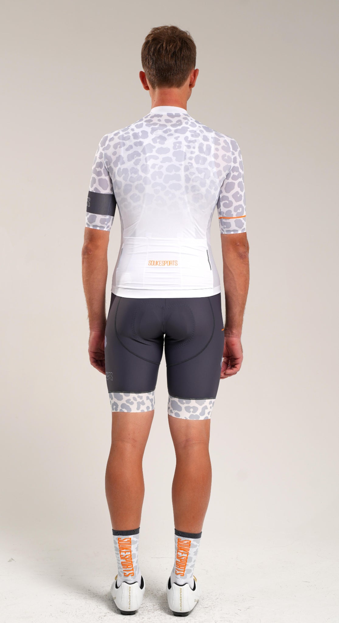 Leopard Print Short Sleeves Bike Jersey CS1197 -Grey