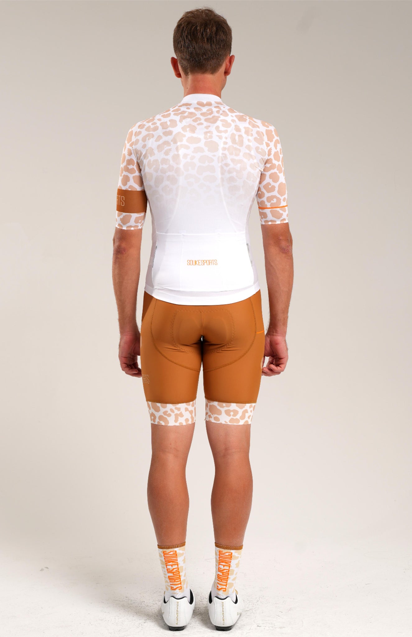 Leopard Print Short Sleeves Bike Jersey CS1197 -Coffee