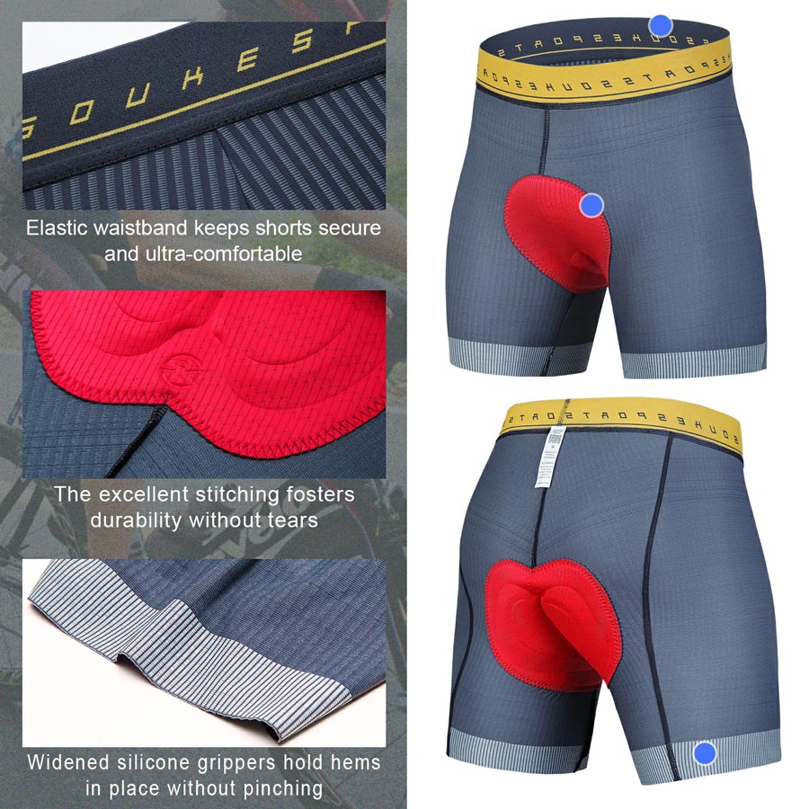 Souke Sports Mens Cycling Underwear Shorts 4D