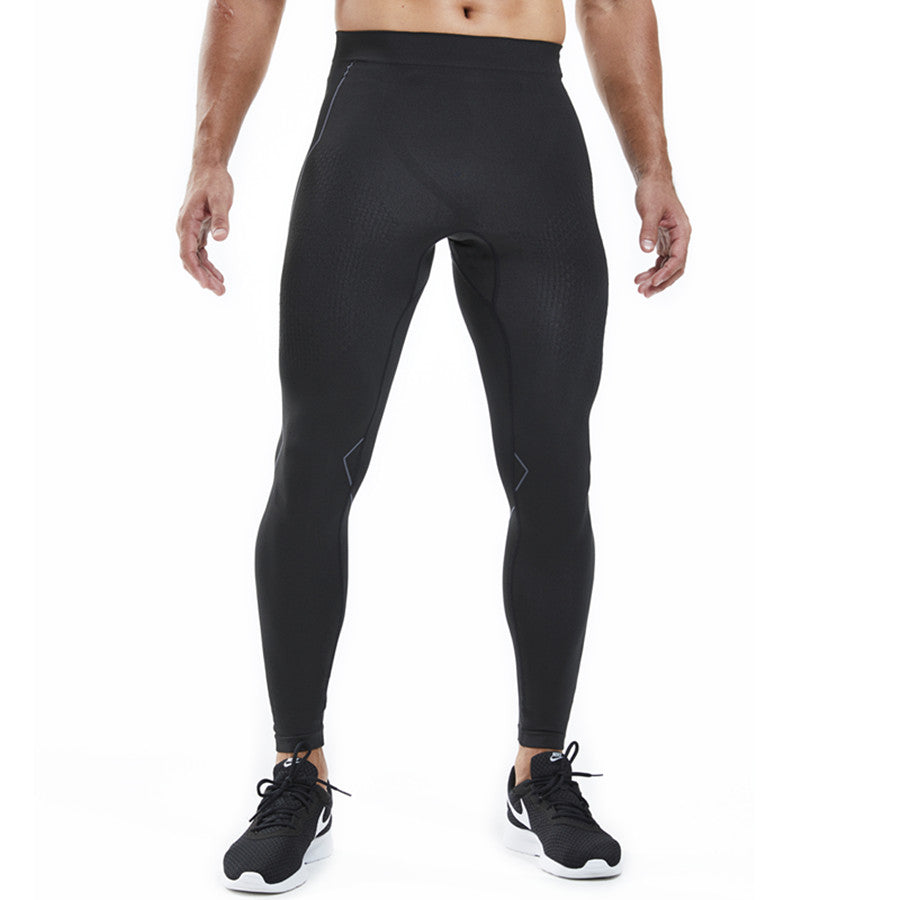EARGFM Men's Athletic Leggings Workout Compression Pants with Pockets Cool  Dry Baselayer Active Tights for Cycling Running Grey Medium