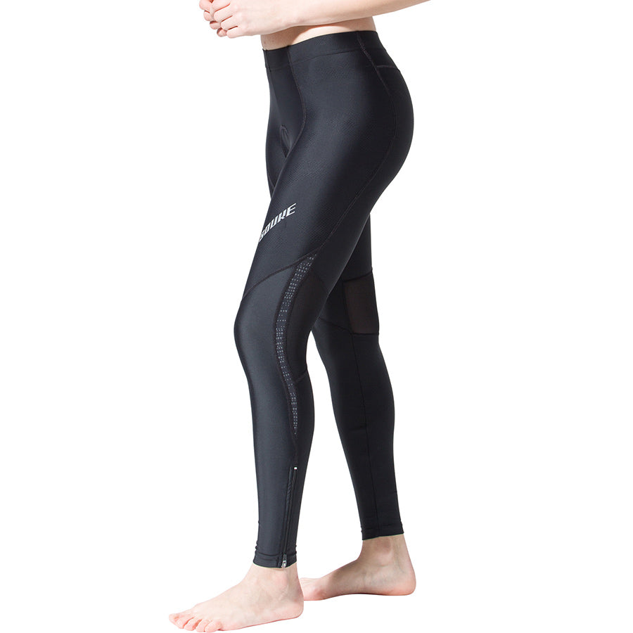  NUCKILY Women's Cycling Tights 3D Padded Compression Tight  Long Bike Bicycle Riding Pants with Wide Waistband (GM001 Black, Medium) :  Clothing, Shoes & Jewelry
